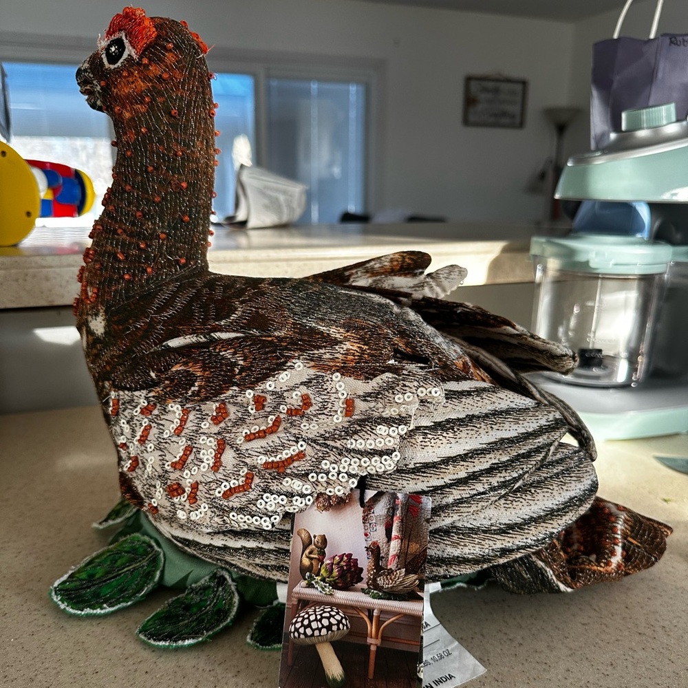NWT HTF Beaded Grouse Pillow from John Derian for Target